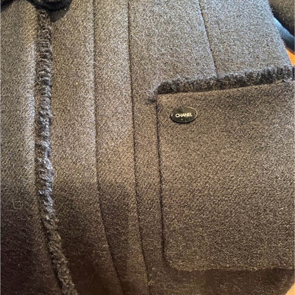 Chanel Black Wool Trench Coat size 38 - Picture 8 of 8